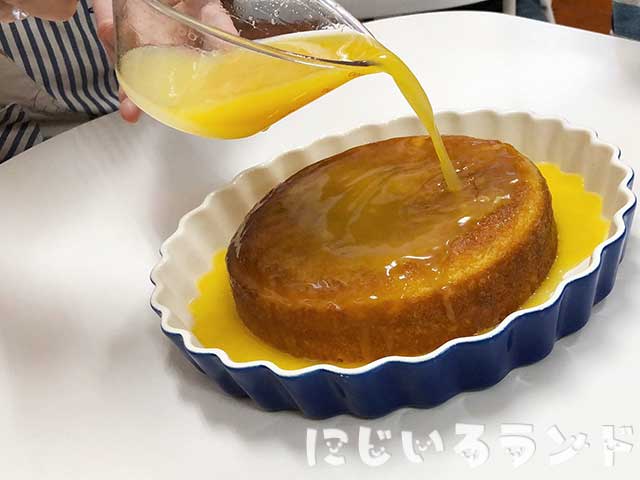 ジュワっと溢れる新食感！オレンジジュースがたっぷり染み込んだ「オレンジケーキ」保育園のおやつレシピ・幼児食